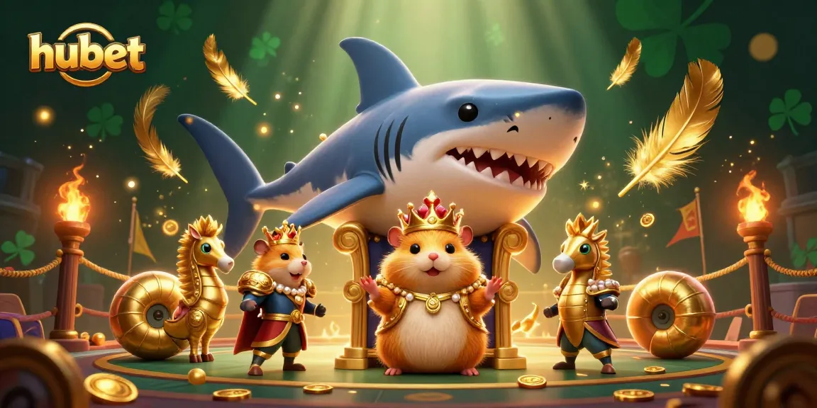 Engage with hubet's thrilling gaming adventure featuring a regal hamster king amid ancient casino elements.