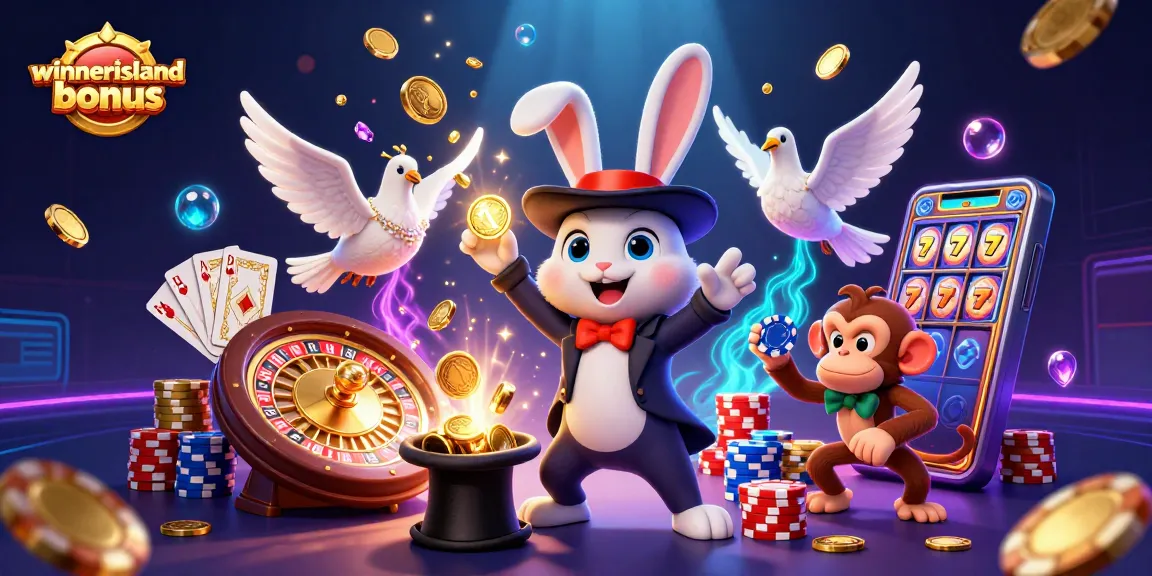 Activate the winnerisland bonus and enjoy gaming excitement with colorful characters and dynamic casino elements.
